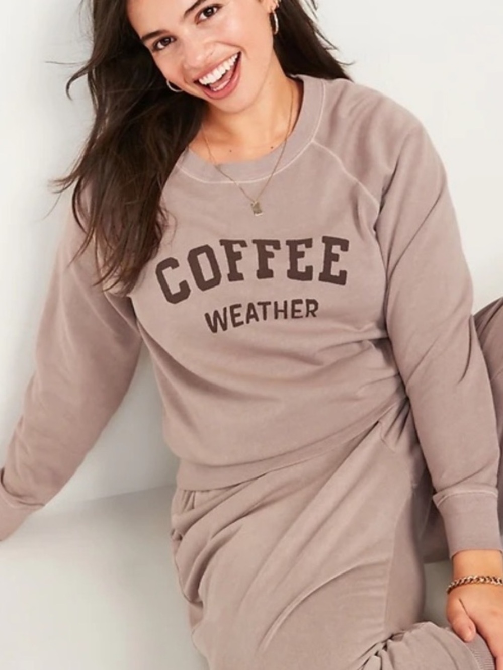 Coffee Weather Old Navy Sweatshirt, Size Large
